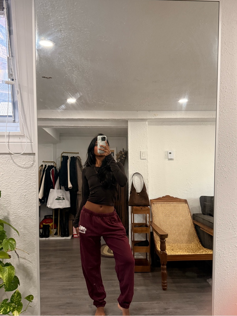 Roots Original Sweatpants in Burgundy Size Medium